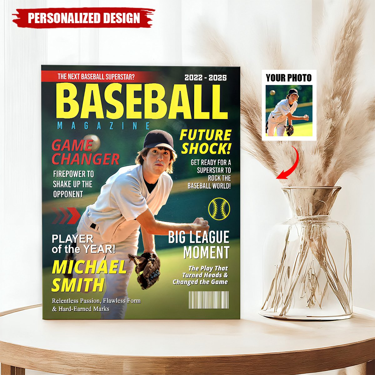 Current Baseball Program Cover Custom Baseball Magazine Cover, Graduation Gifts for Baseball Player ...