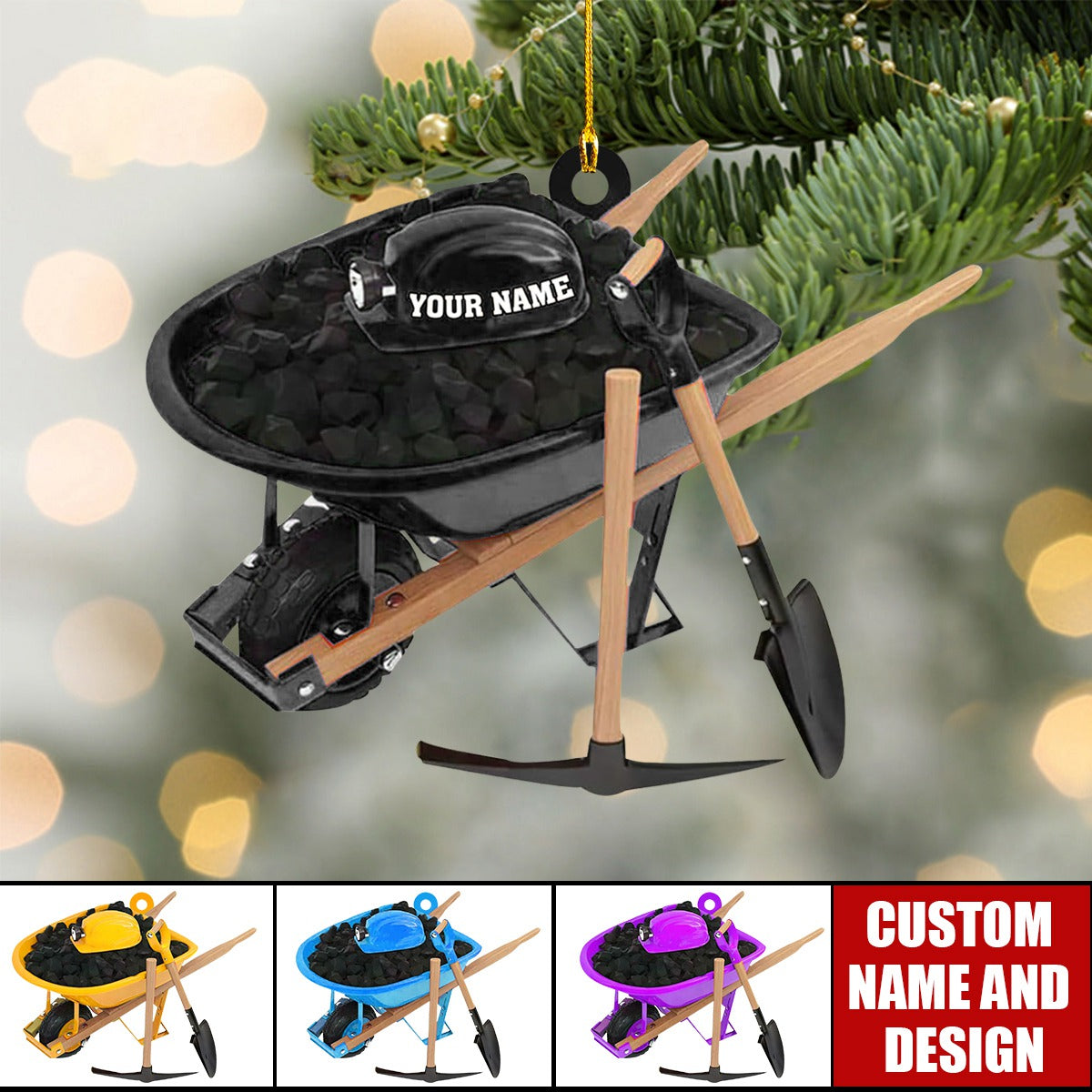 Personalized Coal Miner Christmas Ornament Gift For Coal Miner - 2024 New Release