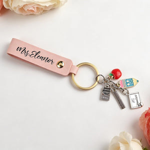 Personalized Back to School Keychain - Teacher Appreciation Gift