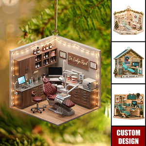 Personalized Dental Hygienist Acrylic 2D Ornament,Dentist Gifts