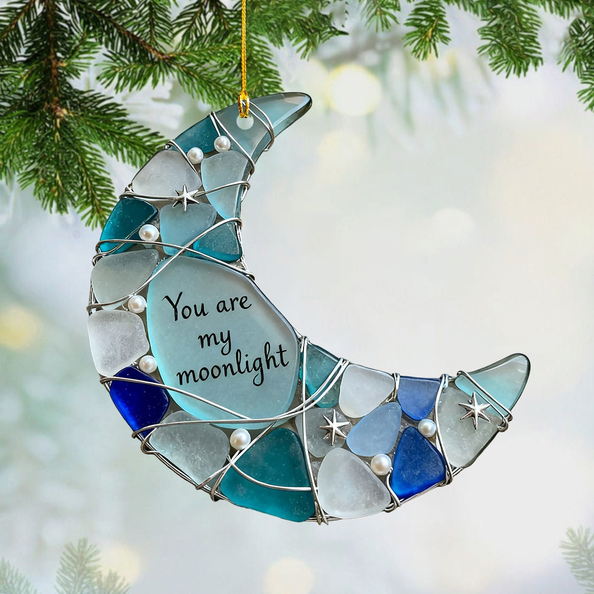 You Are My  Moonlight-Couple Ornament