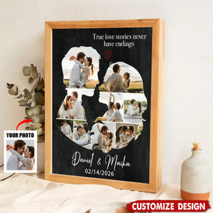 Personalized Couple Photo Poster - Gift For Husband Wife, Couples