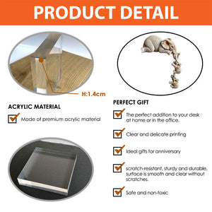 Elephant Motherhood - Personalized Shaped Acrylic Plaque - Gift For Mom,Grandma