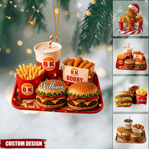 New Release - Personalized Fast Food Christmas Ornament