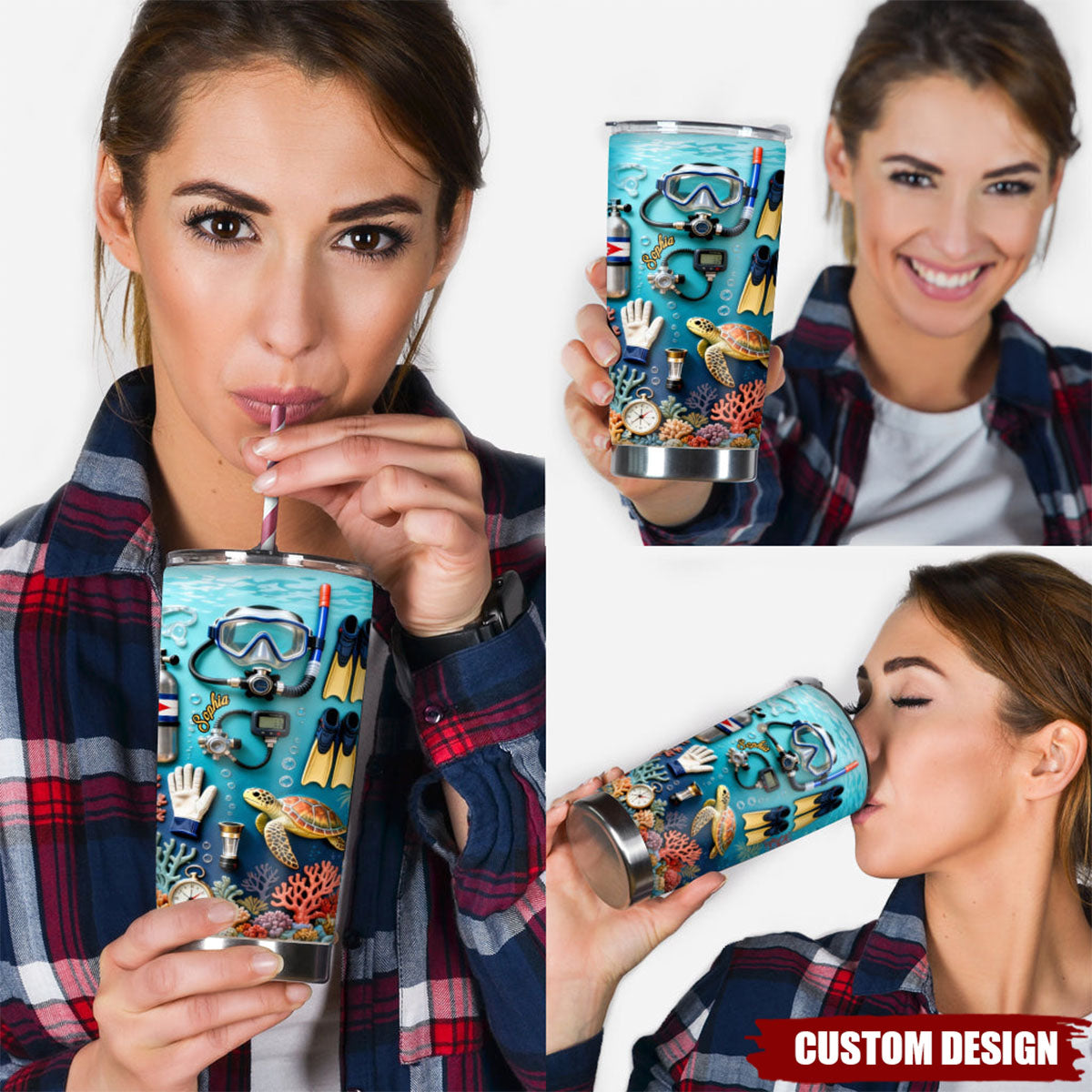 Suba Diving Lovers - Personalized Scuba Diving Tumbler