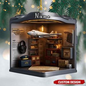 Personalized Pilot Office Christmas Ornament