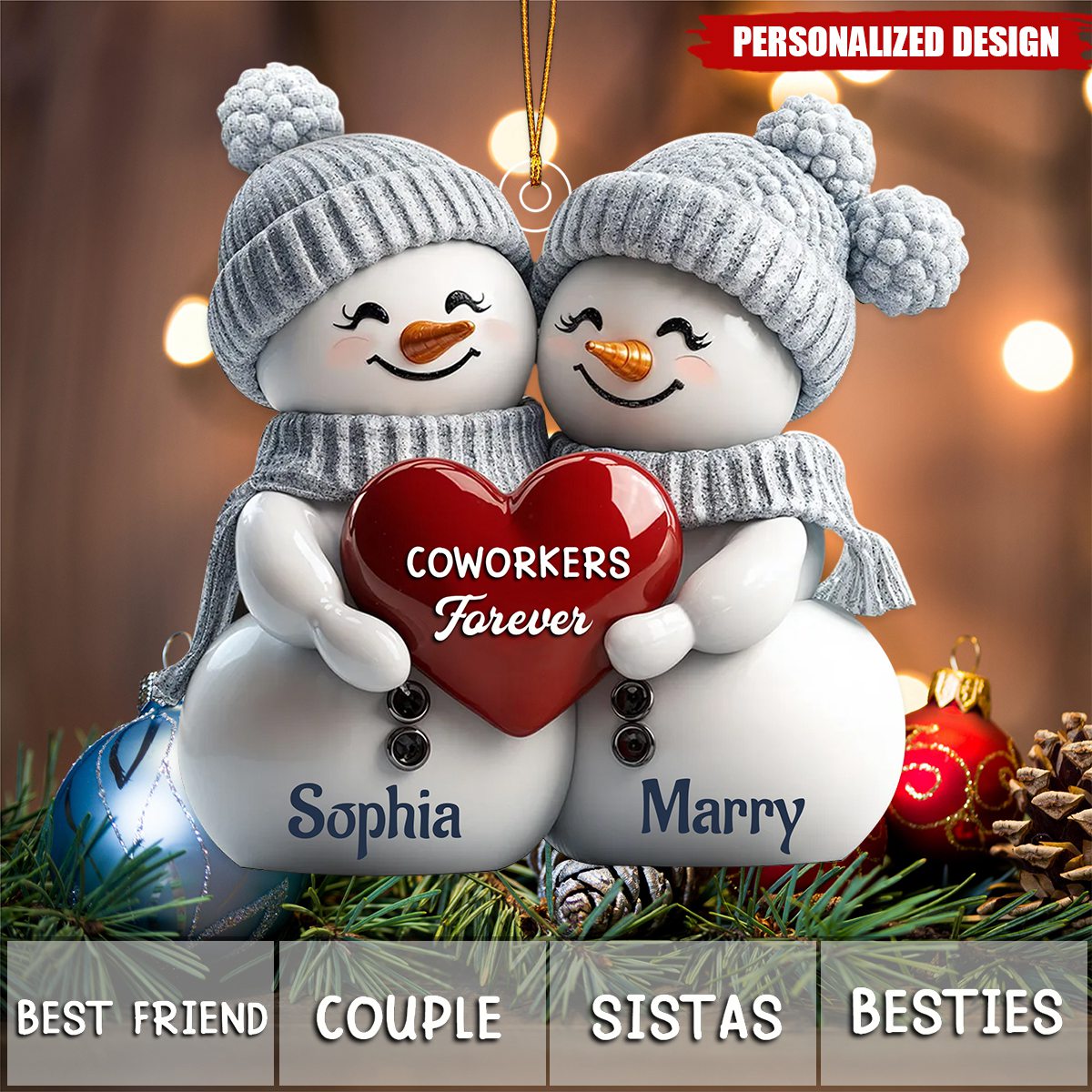 New Release Christmas Snowman-Personalized Acrylic Ornament
