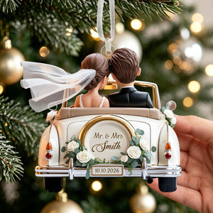 Personalized Mr & Mrs Newlywed 1st Christmas Ornament