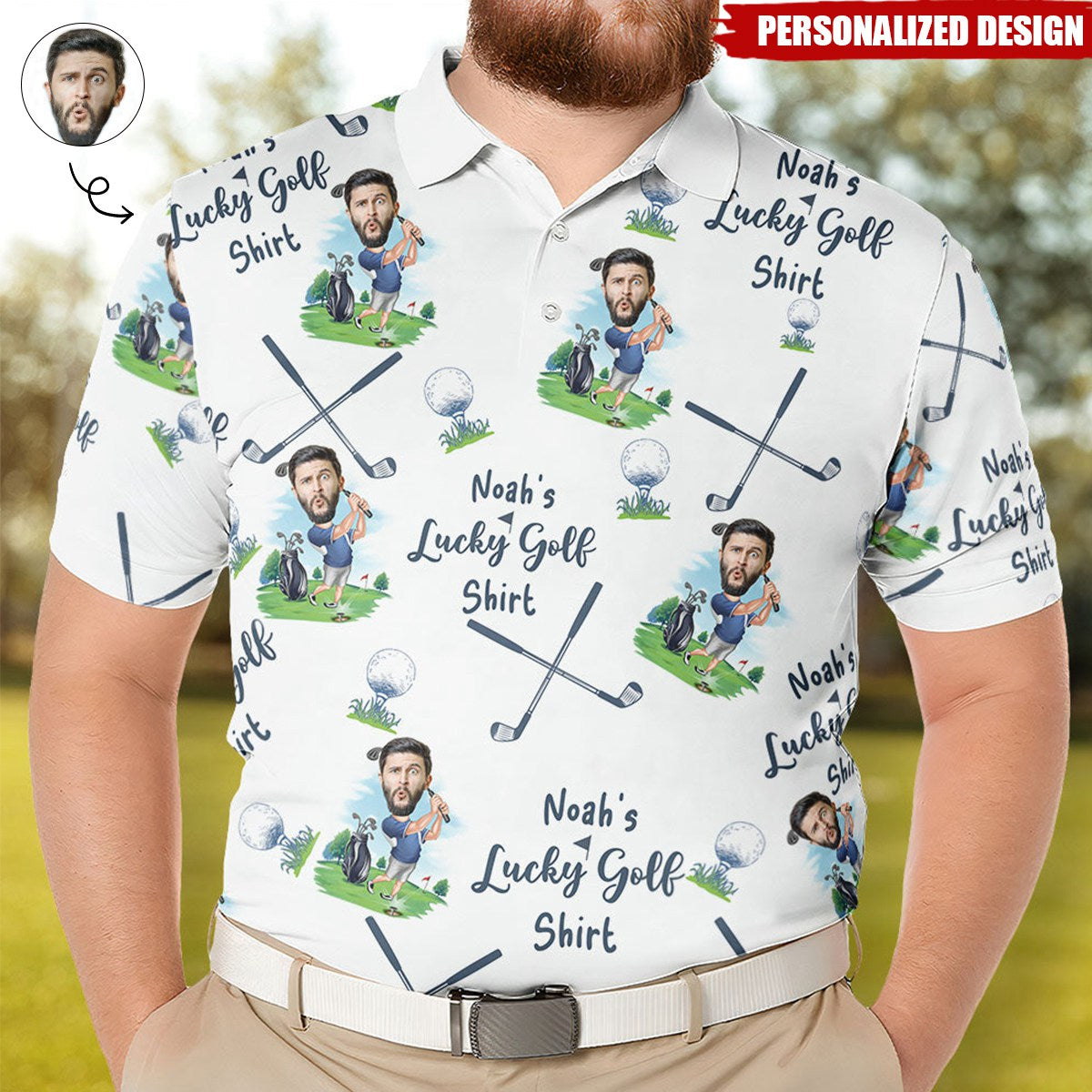 My Lucky Golf Shirt-Personalized Photo Polo Shirt