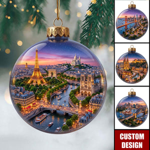 New Release, Personalized World Landmark Christmas Ornament,Gift For Traval Lovers