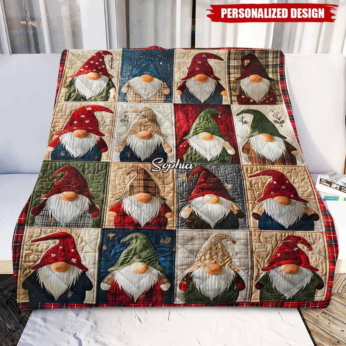 Personalized Vintage Cozy Winter Home Blanket