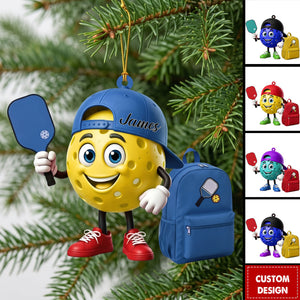 Personalized Cute Pickleball Mascot Ornament - Gift for Pickleball Lover - New Release