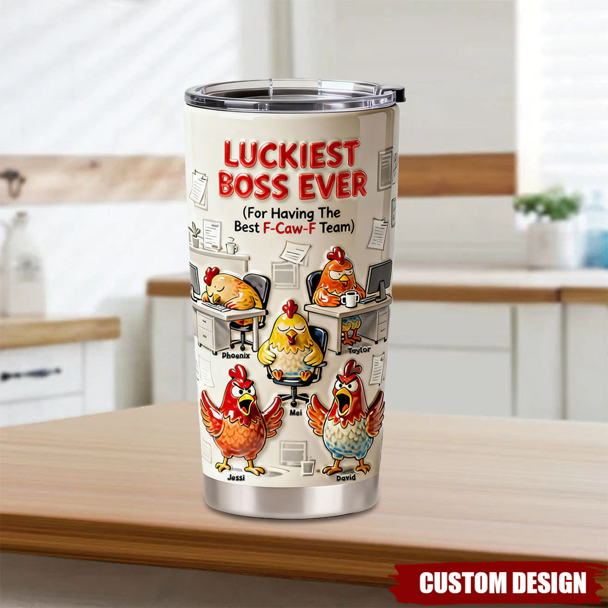 Boss Chicken Office Tumbler - Personalized Gifts For Boss