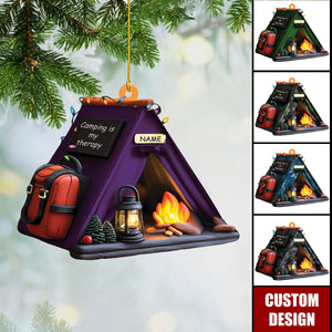 Personalized Camping Ornament Gift for Camping Lover