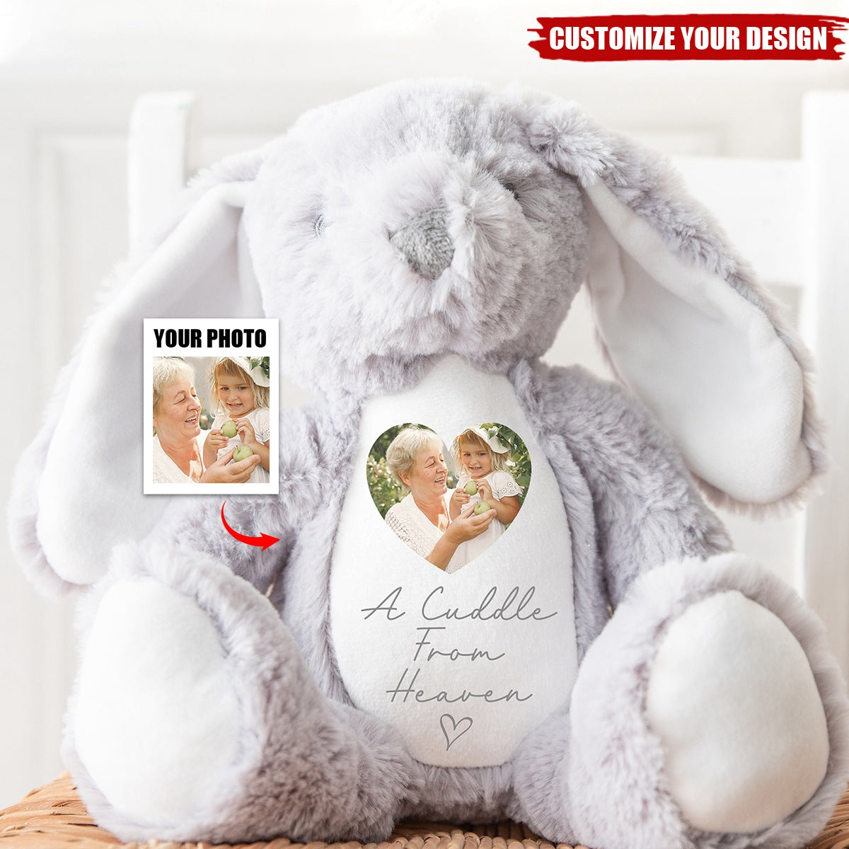Personalised Memory Teddy In Memory Gift, Memorial Keepsake Present