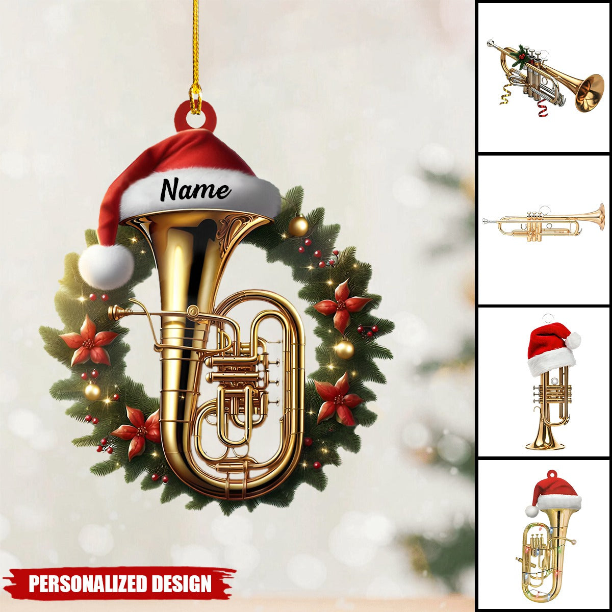 Personalized Trumpet Ornament-Gift For Trumpet Artist Trumpet Lover-New Release