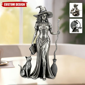 Graceful Witch - Personalized Witch Custom Shaped Acrylic Plaque