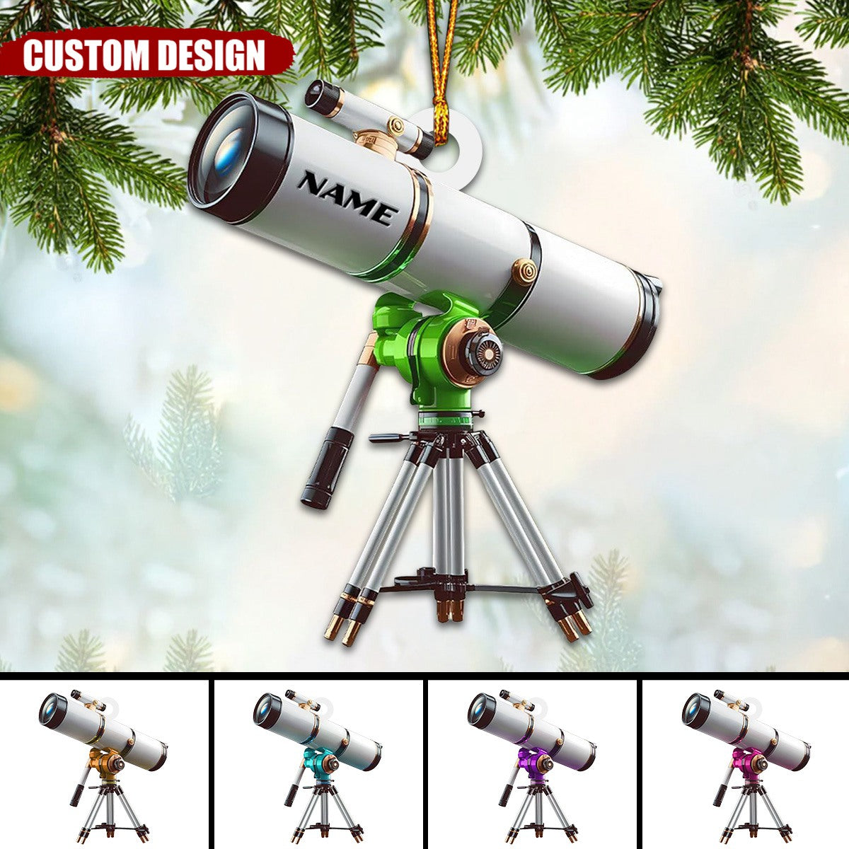 Personalized Telescope Christmas Ornament-2024 New Release