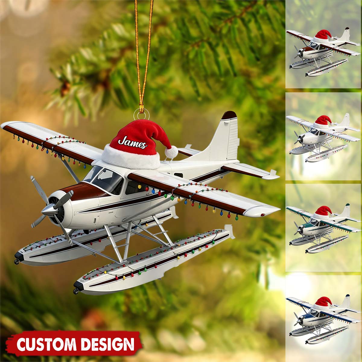 New Release - Personalized Airplane Ornament - Gift for Travelers, Aviators & Helicopter Lovers