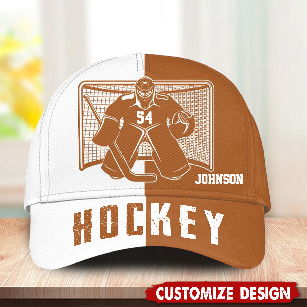 Personalized Hockey Goalie Multicolor Classic Cap Custom Name And Number