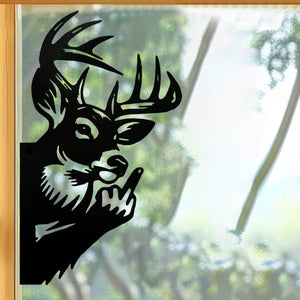 Peeping Deer Middle Finger Decor Decal