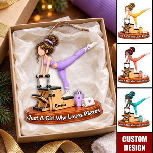 Just A Girl Who Loves Pilates - Personalized Pilates Ornament, Fitness Lover Gift