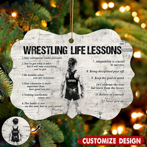 Personalized Wrestling Kid Ornament - Gift For Wrestling Lovers