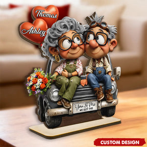 Custom Vintage Truck Wooden Plaque - Personalized Anniversary Wedding Gift for Couple