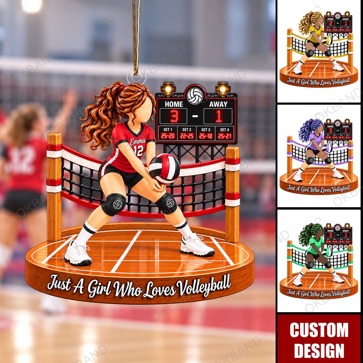 Personalized Volleyball Girl Ornament - Gift For Volleyball Lovers
