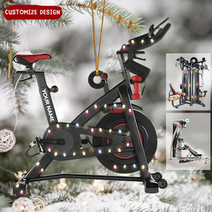Personalized Exercise Equipment Gym Christmas Ornament , Fitness Keepsake, Gift For Gym Lovers - 2024 New Release