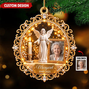 Personalized Guardian Angel Photo Acrylic Ornament, Memorial Christmas Ornament, Loss Of Loved One Gift