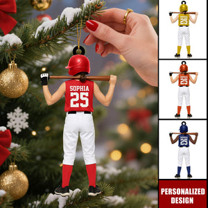 Personalized Softball Player Ornament Gift for Softball Player