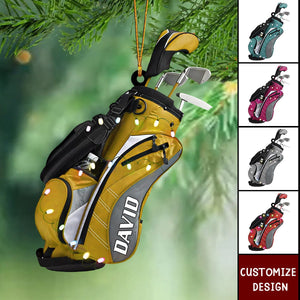 Personalized Golf Bag Acrylic Christmas Ornament - 2025New Release