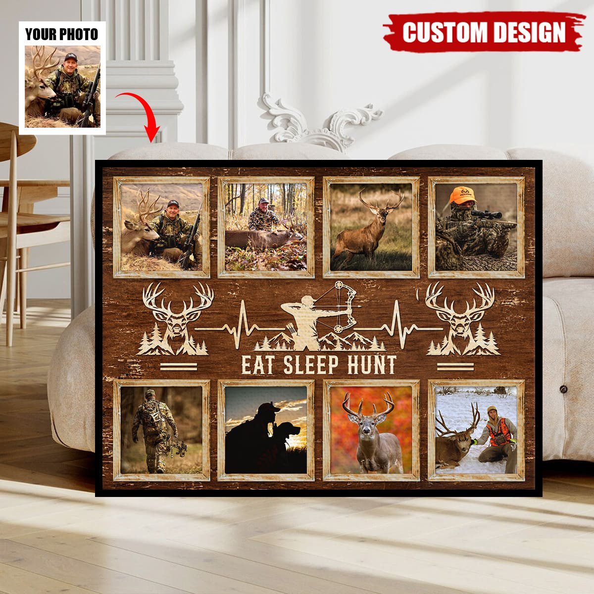 Personalized Deer Hunting Poster, Deer Hunter Gift, Hunting Gift for Dad, Hunter Wall Art
