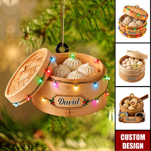 Personalized Dumpling Steamer Christmas Tree Ornament