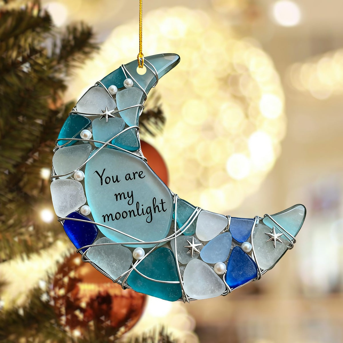 You Are My  Moonlight-Couple Ornament