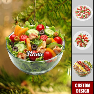 Personalized Salad Ornament,Gift For Salad Lovers