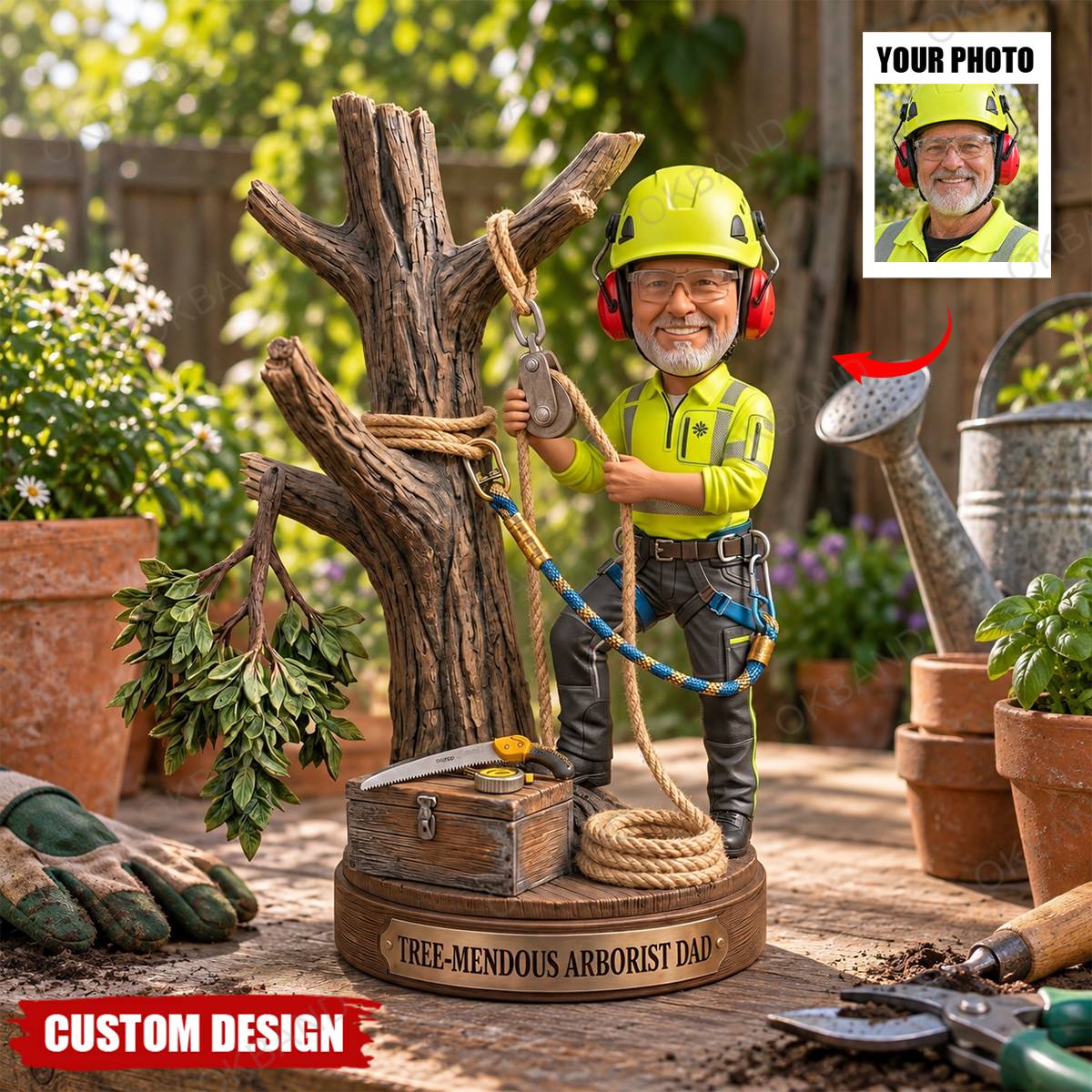Personalized Arborist Acrylic Plaque, Photo Arborist Figurine