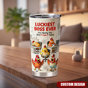 Boss Chicken Office Tumbler - Personalized Gifts For Boss