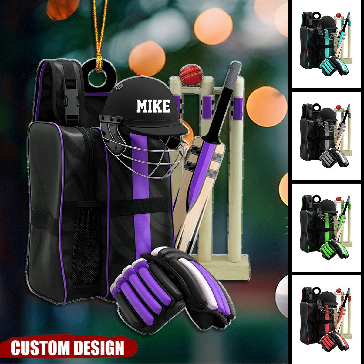 Personalized Cricket Christmas Ornament, Gift For Cricket Lovers - New Release