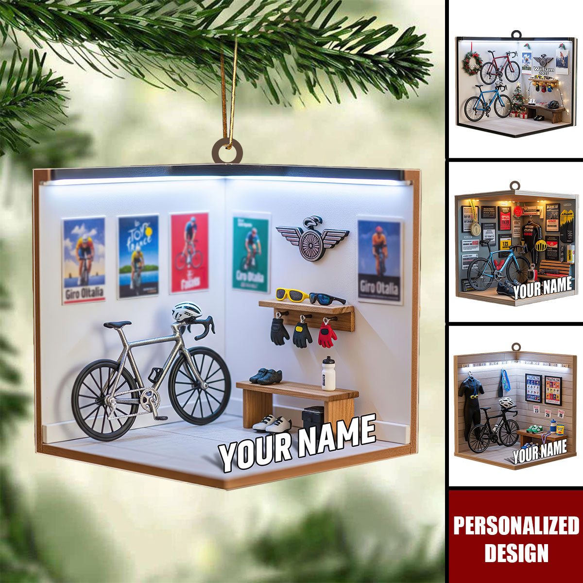 Personalized Cycling Christmas Ornament-Gift For Road Bike Lovers