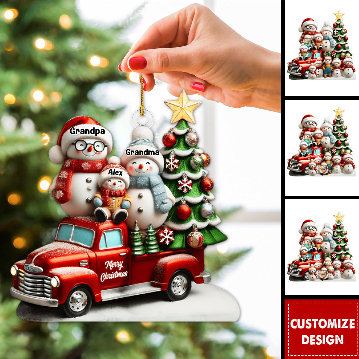 Personalized Nana & Papa's Cuties Christmas Ornament
