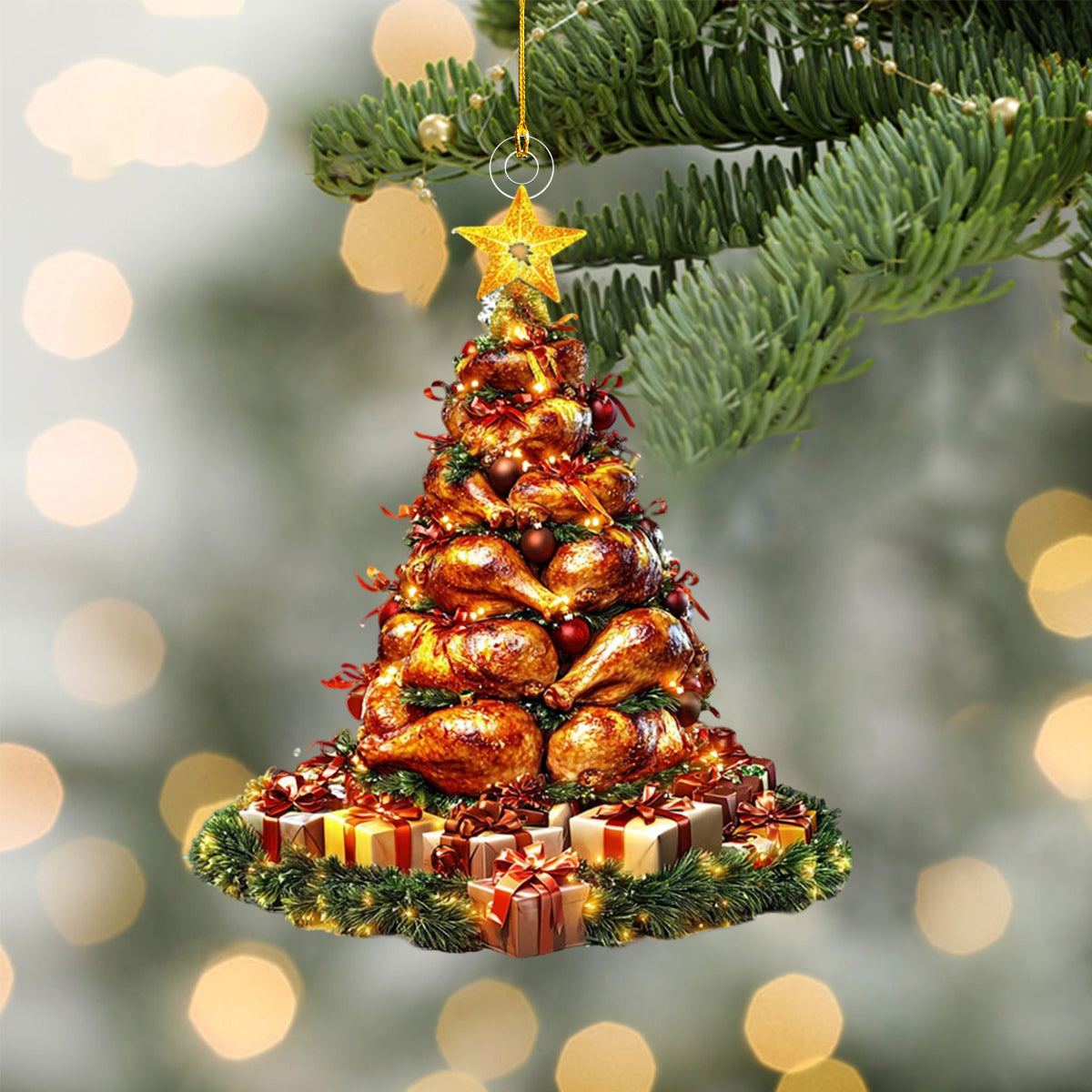 Roast Turkey Christmas Ornament-Thanksgiving Gift for Newborn, Baby-2024 New Release