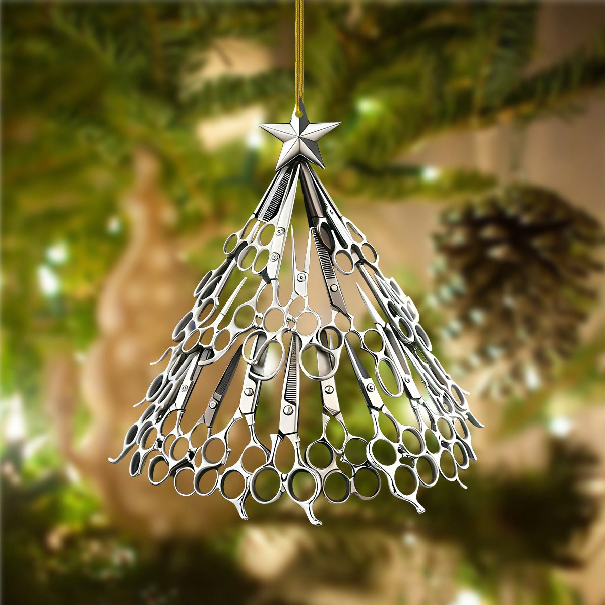 Scissors Christmas Tree Ornament-Gift For barber-2024 New Release