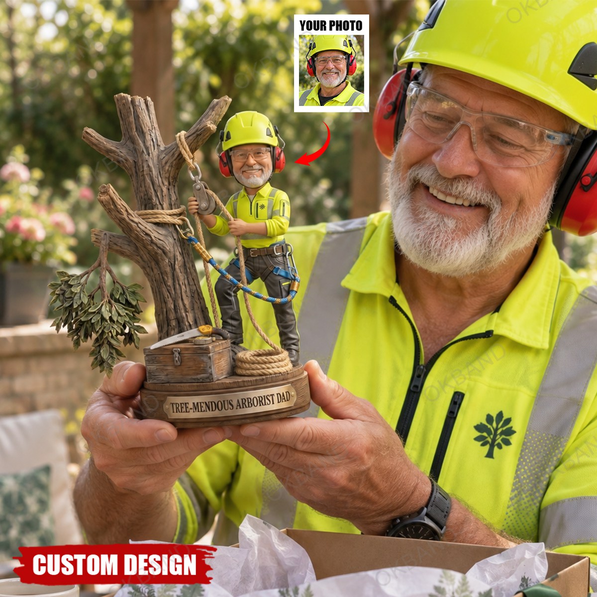 Personalized Arborist Acrylic Plaque, Photo Arborist Figurine