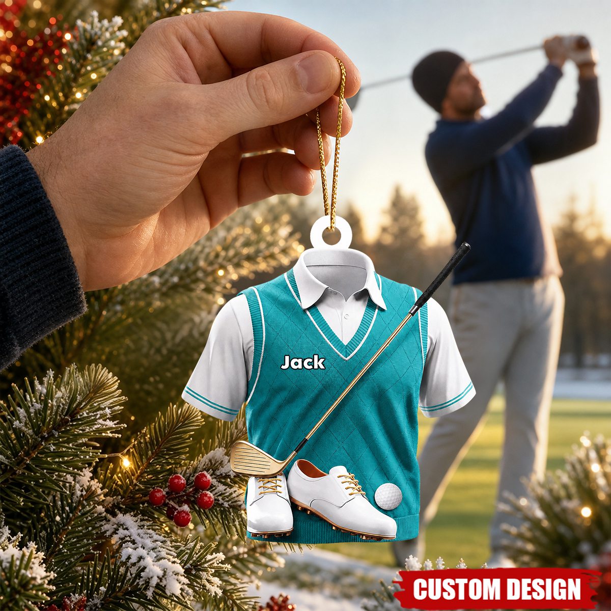 Personalized Golf Uniform Ornament - Gift for Golf Lover
