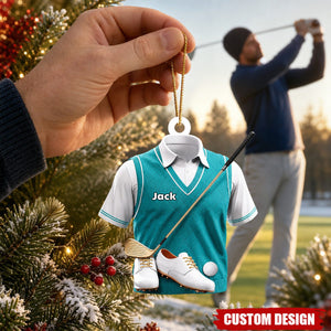 Personalized Golf Uniform Ornament - Gift for Golf Lover