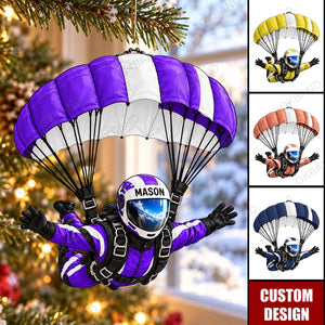 Personalized Skydiving Christmas Ornament,Skydiver Gift, Extreme Sports Lover