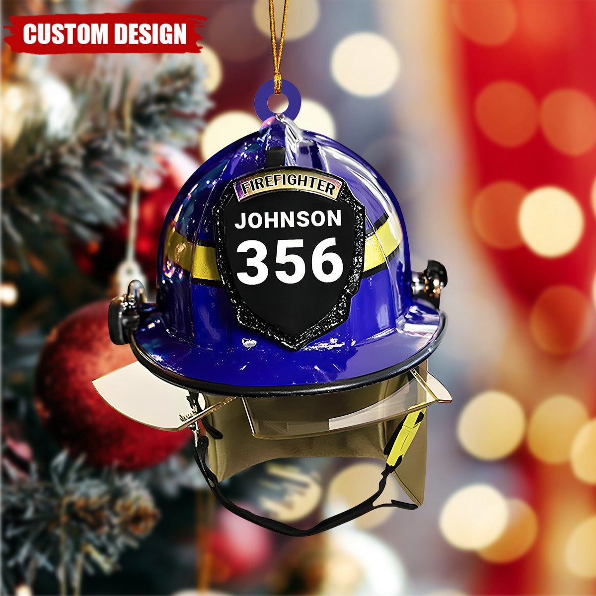 Personalized Firefighter Helmet Ornament - Fireman Gift, Firefighter