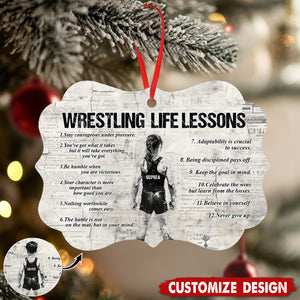 Personalized Wrestling Kid Ornament - Gift For Wrestling Lovers